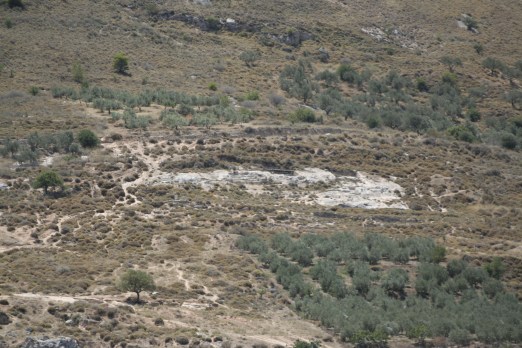 Sanctuary of Demeter and Kore on the lower slopes of Acrocorinth. Photo by David Pettegrew, July 6, 2007